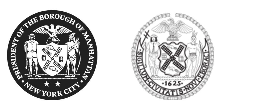 Borough president logo and city council logo
