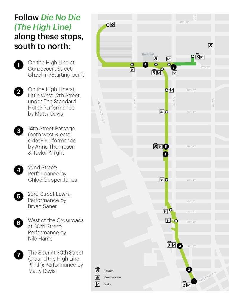 Map showing Matty Davis performance stops