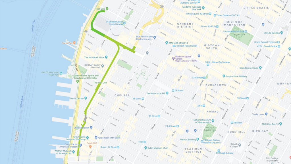 Map of the High Line